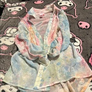 FANG Pastel Button Down Kids Shirt